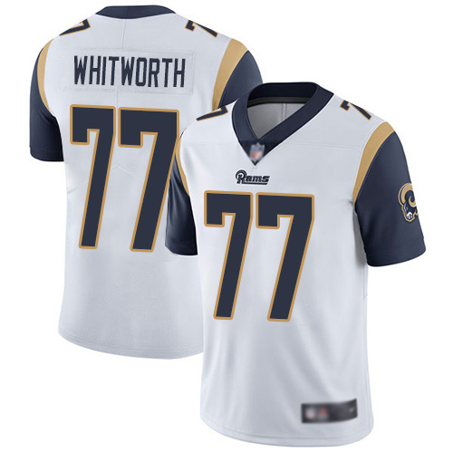 Los Angeles Rams Limited White Men Andrew Whitworth Road Jersey NFL Football #77 Vapor Untouchable